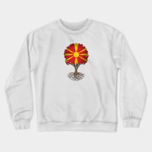 Tree of Life with Macedonian Flag Crewneck Sweatshirt